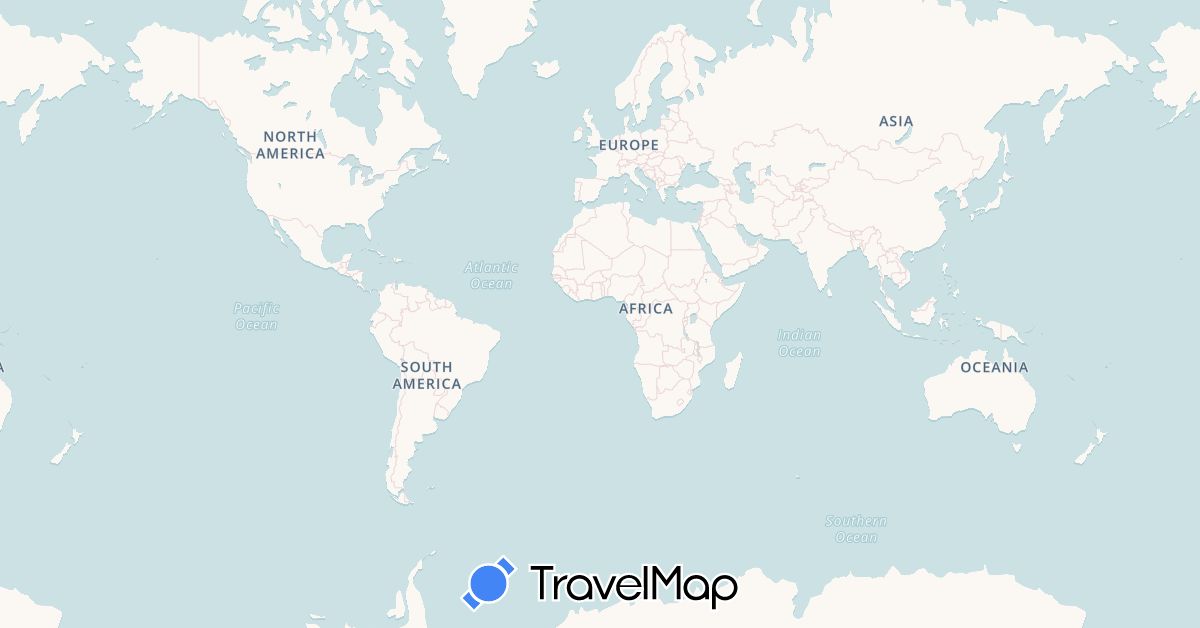 TravelMap itinerary: driving in Ethiopia (Africa)